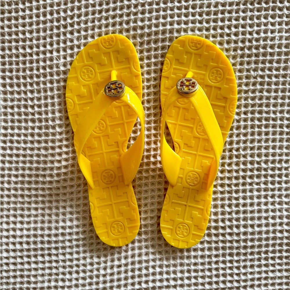 Tory Burch Thora Jelly Yellow Flip Flops